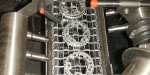 Intricately machined parts have excess anti-rust inhibitor removed to avoid caking