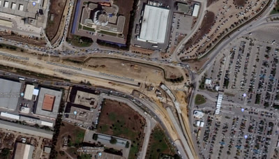 Tunis-Carthage International Airport (shown here on Google Earth) is where one of the four tunnels